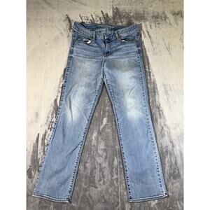 American Eagle Jeans Women's Mid Rise Straight Super Stretch Size 14